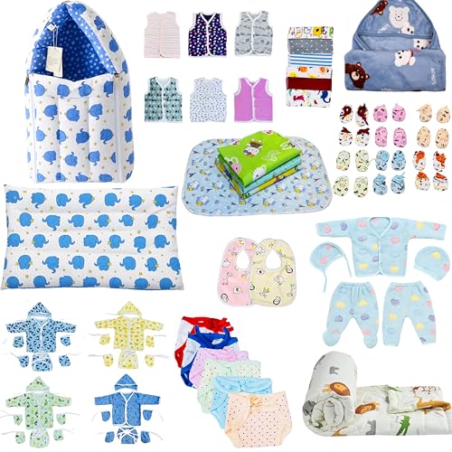 Image of Infantbond Baby Clothing Combo | 66 in 1 New Born Baby Complete Combo (0-6 Months)