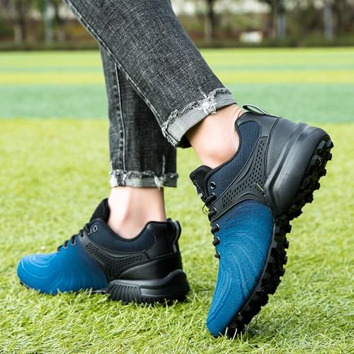 Image of Men's Trail Running Shoes Lightweight Breathable Walking Hiking Sneakers Outdoor Athletic Tennis Cross Training Shoes