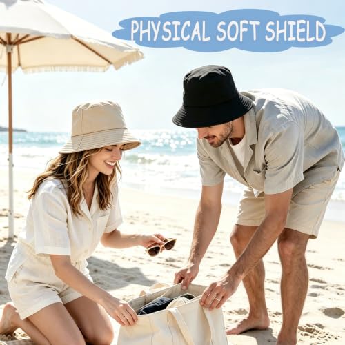 Image of 3 Packs Unisex Athletic Bucket Hat Solid Colors Sun Hat with UV Protection for Outdoor Sports Packable Summer Hats