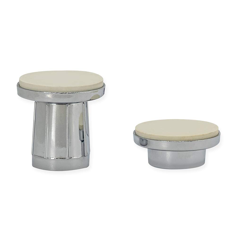 Naiture Jumbo Shower Curtain Rod Flanges, Zinc Alloy, Set Of 2, Chrome Finish
