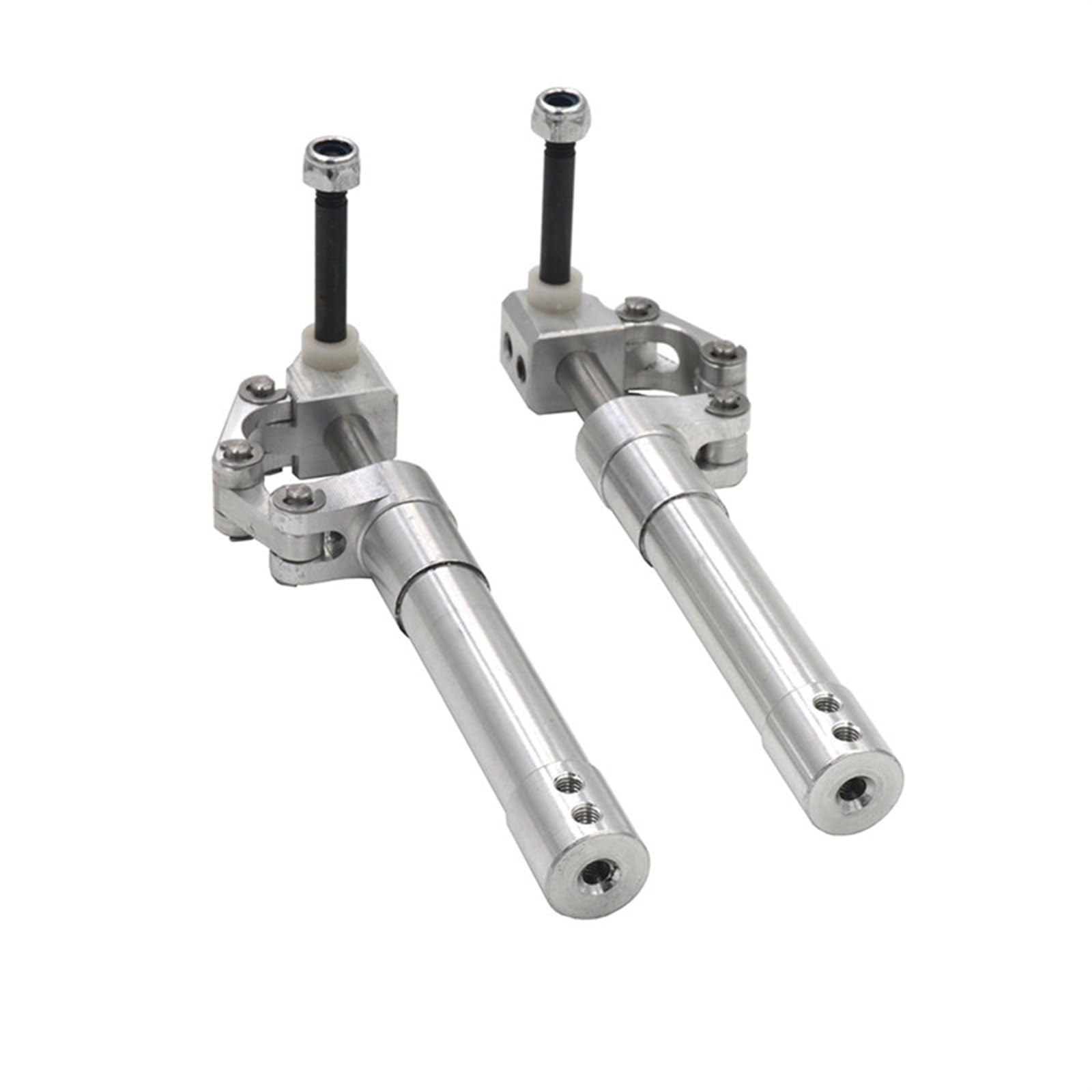 VERBANA Airplane Landing Gear, 1 Pair RC Model Airplane 6mm Height 70mm to 175mm Spring Back Damping Kneeling Landing Gear Retract 3-4kg Kit for RC Model Airplane Plane Accessories (Color : 1Pair D6.