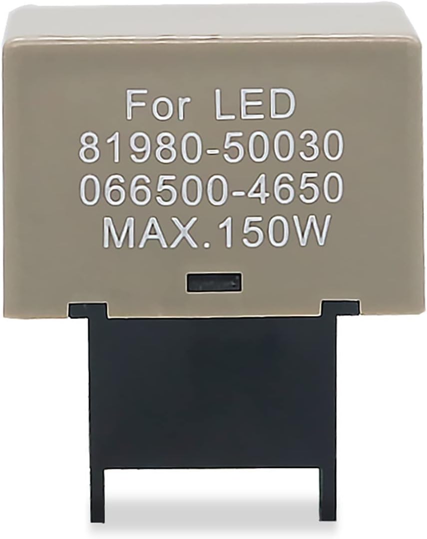 8-Pin Flashing Speed Adjustable Electronic Flasher Assy Relay Fix for LED Turn Signal Light Bulbs(Adjustable)