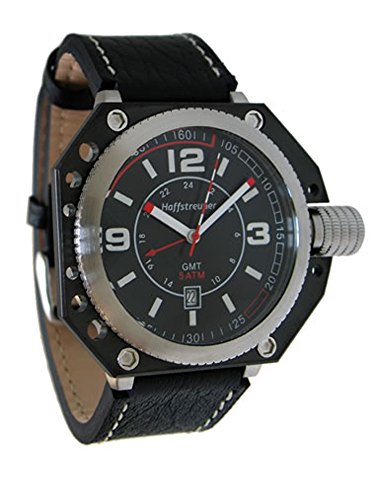 Montre Haffstreuner HA006 Homme Noir avec boîtier robuste et cadran lisible