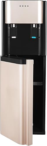 Miniatura 10 de Dispensador de enfriador de agua de carga inferior, enfriador de agua de pie de piso blanco con 2 ajustes de temperatura, agua de temperatura Gris