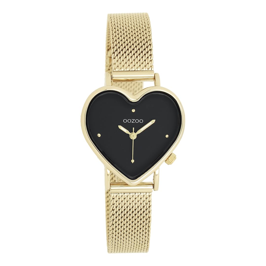Oozoo - Orologio da donna Timepieces | Orologio da polso da donna con cinturino in acciaio inossidabile | Orologio moderno per donne | Elegante orologio analogico da donna a forma di cuore