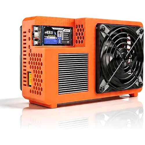 Bitcoin Home Miner NerdQX 8.0TH/s, Open Source Home Miner with Four BM1370 ASIC Chips, Dual-Fan Plug-and-Play, 170W 2.4G WiFi and Quiet for Crypto Machine Bitcoin Miner for Beginners