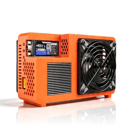 Bitcoin Home Miner NerdQX 8.0TH/s, Open Source Home Miner with Four BM1370 ASIC Chips, Dual-Fan Plug-and-Play, 170W 2.4G