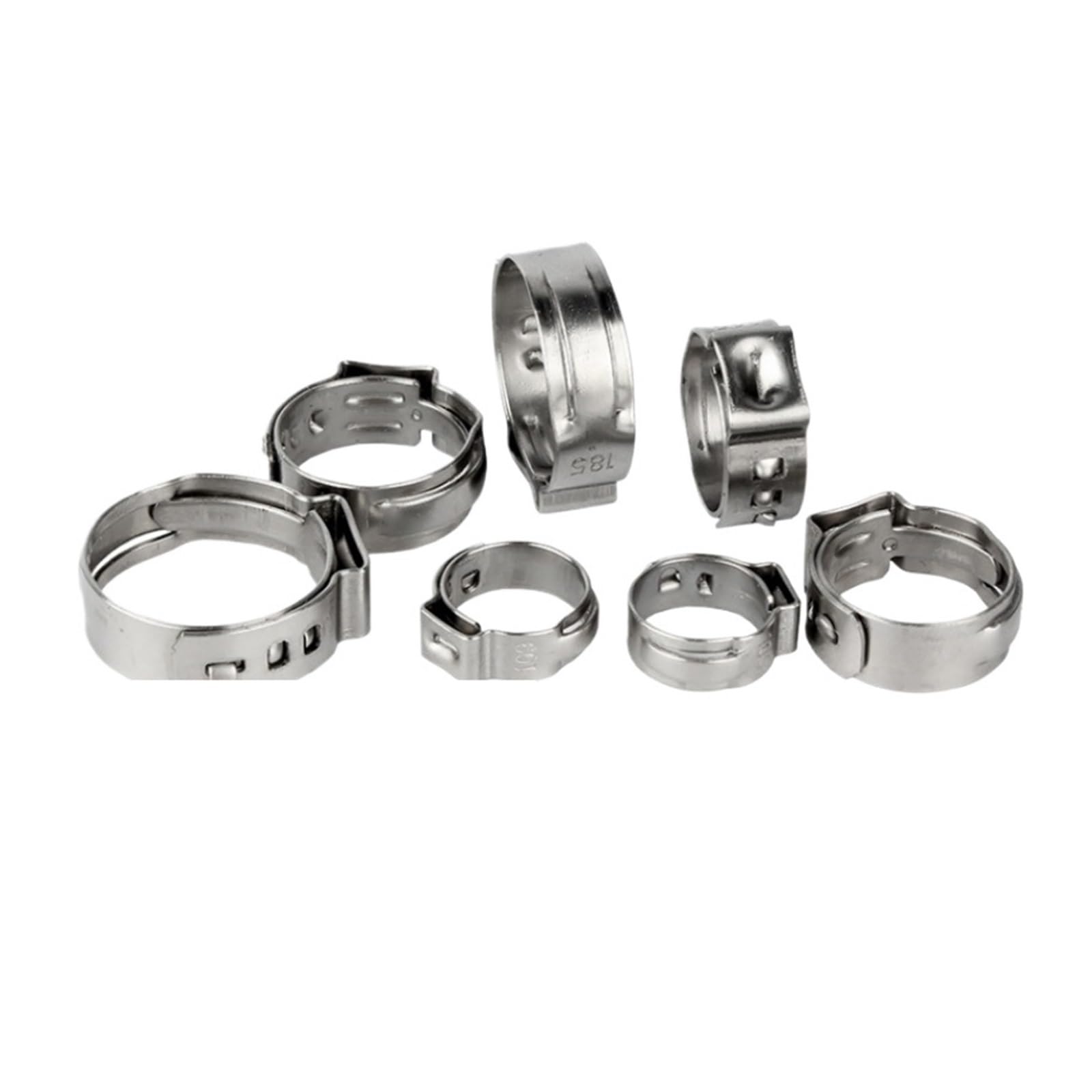 Xlandalyuefa One Color 304 Stainless Steel Single Ear Hose Clamps 5.3Mm To 21Mm For Sealing