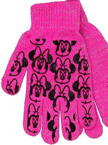 Ensemble Bonnet Et Gants Minnie Mouse Pour Fille, Rose, Taille Unique, Neuf