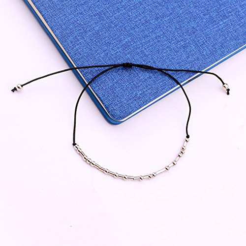 Detailed Fck Cancer Morse Code Bracelet Survivor Gift3