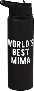 World's Best Mima Funny Family Stainless Steel Insulated Water Bottle