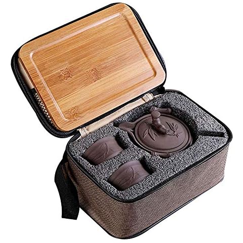 LA HUATE Handmade Yixing Purple Clay Teapot Set Cover