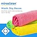 MIRACLEAN Microfiber Cleaning Cloth 12 Pack - 12 x 12 inches - Rags for Cleaning House Streak-Free Wipes for Screens, Dusting & Appliances - Premium Microfiber Cleaning Cloth