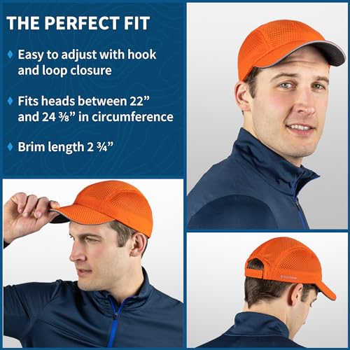 Image of TrailHeads Race Day Men's Running Hat - Lightweight, Quick Dry Mesh Cap with Reflective Accents & Sweatband - Performance Cap