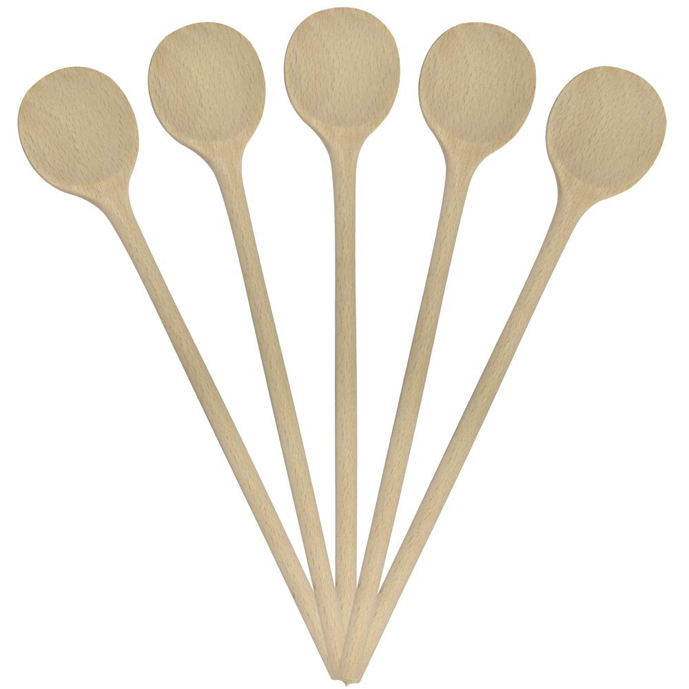 Grillplanet Holzkochlöffel Großhandel Kochlöffel aus Holz 25 cm rund 250 Stück