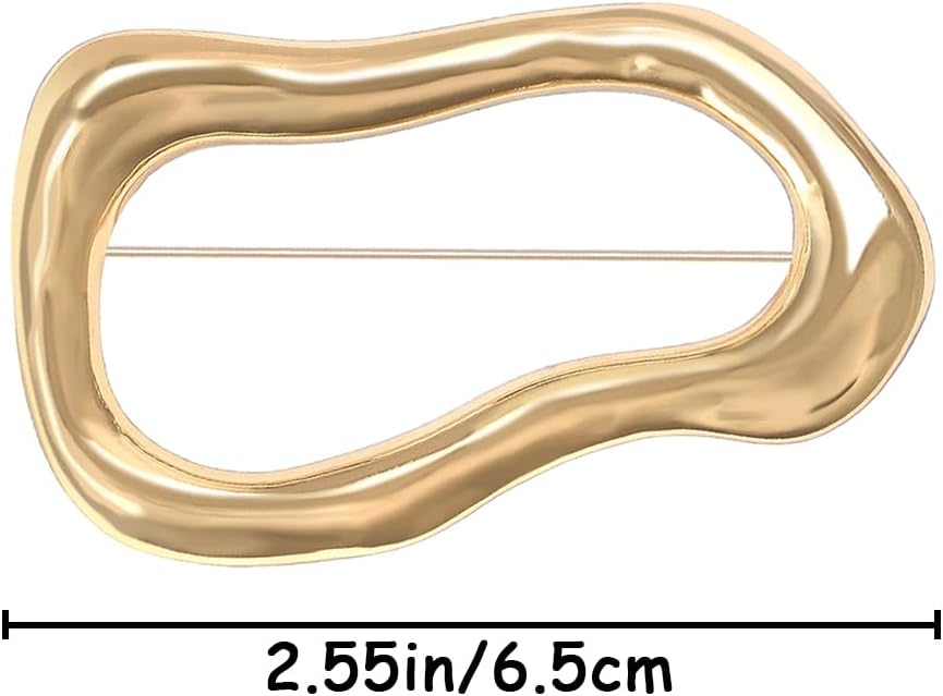 2 PCS Irregular Geometric Brooches Minimalist Gold Large Pins for Women