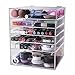 Produktbild Display4top Acryl klar Kosmetik Make-up Veranstalter Box mit 5 Schubladen, Halten Sie Ihre Lippenstifte, Nagellack, Make-up Pinsel & Schmuck ordentlich gespeichert, Gliederung Dicke 4mm (6 Tier klar)