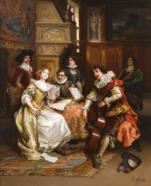 Image sur toile La Prova Finale d'Auguste Detti, une affiche au style classique 60x90cm