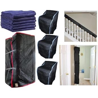 US Cargo Control Ultimate Moving Kit - Includes Moving Blankets and Covers For: Washer, Dryer, Range, Refrigerator, Banister and Door Jamb