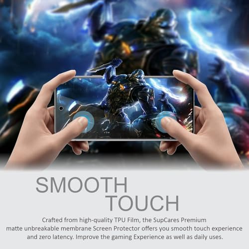 Image of SupCares TPU Anti Glare Matte Unbreakable Membrane Screen Protector for Google Pixel 9 Pro XL and Google Pixel 10 Pro XL (6.8 Inch) With Easy Self Installation Kit | Fingerprint Working|Edge to Edge