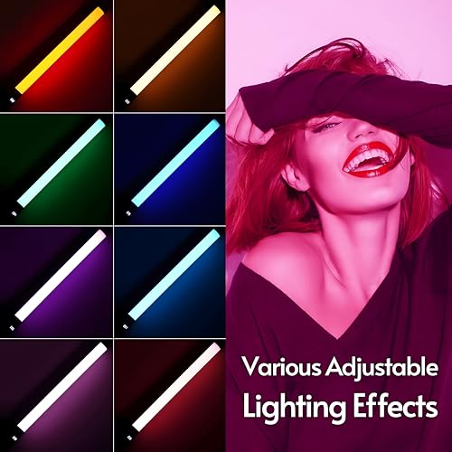 Bastão de Luz LED RGB Recarregável para Fotografia com Controle Remoto – Temperatura 3200K-5500K, 13