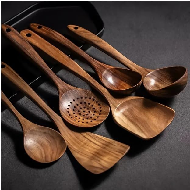 Generic6pc Wooden Spoons, Kitchen Wooden Utensils Set