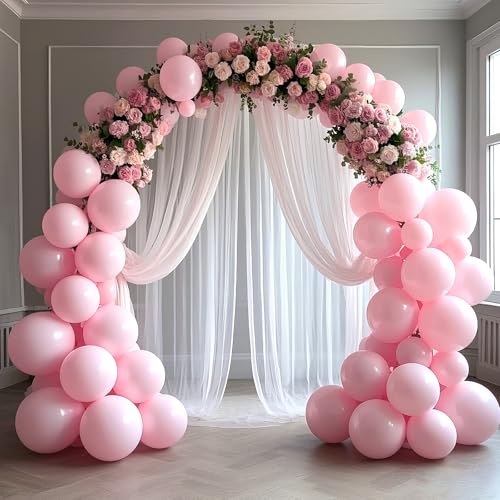 Image of Pastel Pink Balloons 12 inch,70pcs Light Pink Latex Party Balloons for Boys Girls Birthday Party Bridal Baby Shower Gender Reveal Birthday Party Decorations