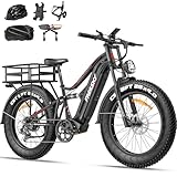 【𝐰𝐢𝐭𝐡 𝐑𝐞𝐚𝐫 𝐑𝐚𝐜𝐤&𝐁𝐚𝐬𝐤𝐞𝐭】: The bike comes with rear rack and full fenders and rear basket shipped separately. Rear Basket – Durable, spacious cargo carrier for bikes. Easy to install, and perfect for hauling gear, luggage, or outdoor equipment. Adds ut...