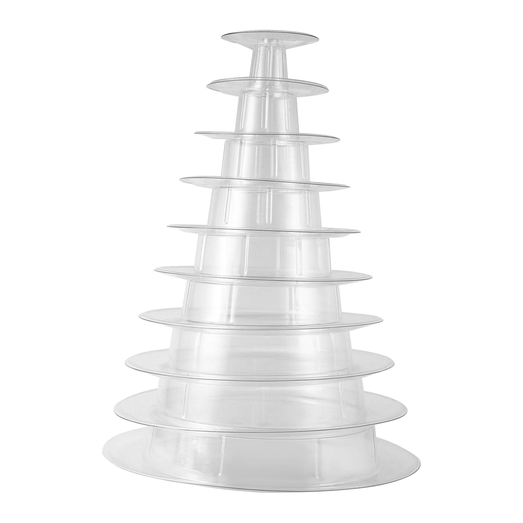 qimoi 10 Tier Tower Macaron Macaron Display Stand Round Cake Stand PVC Tray Birthday Wedding Display Rack Cake Decorating Tools