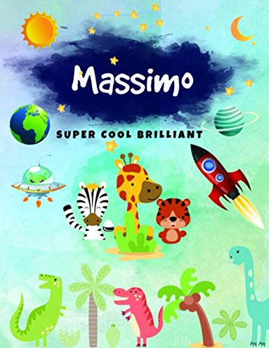 Massimo: Journal, Sketchbook and Notebook Gifts for Boys & Kids - Composition Size (8.5"x11") With Large Lined Pages, Perfect for Journal, Writing, ... Pirate & Watercolor Design) (Massimo Book)