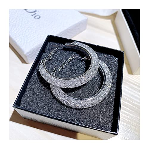 Bijoux haut de gamme exquis boucles d'oreilles rondes tendance pour femme