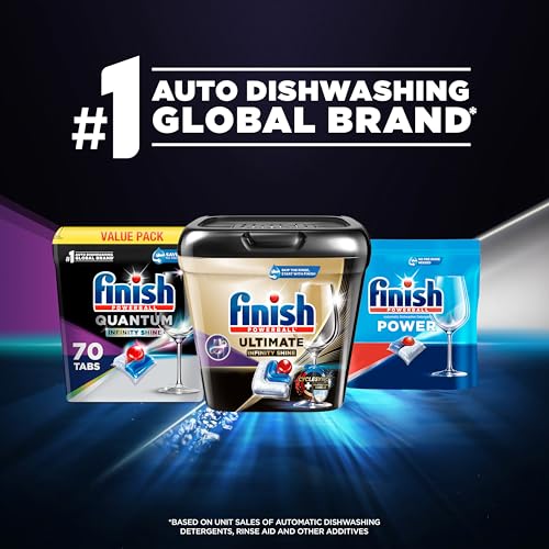 Finish Quantum Infinity Shine Dishwasher Pods, No Pre-Rinse Dishwasher Detergent Soap Removes 24HR Dried-On Stain and Grease, Leaving a Virtually Spotless Shine, 70 Count - Image 8