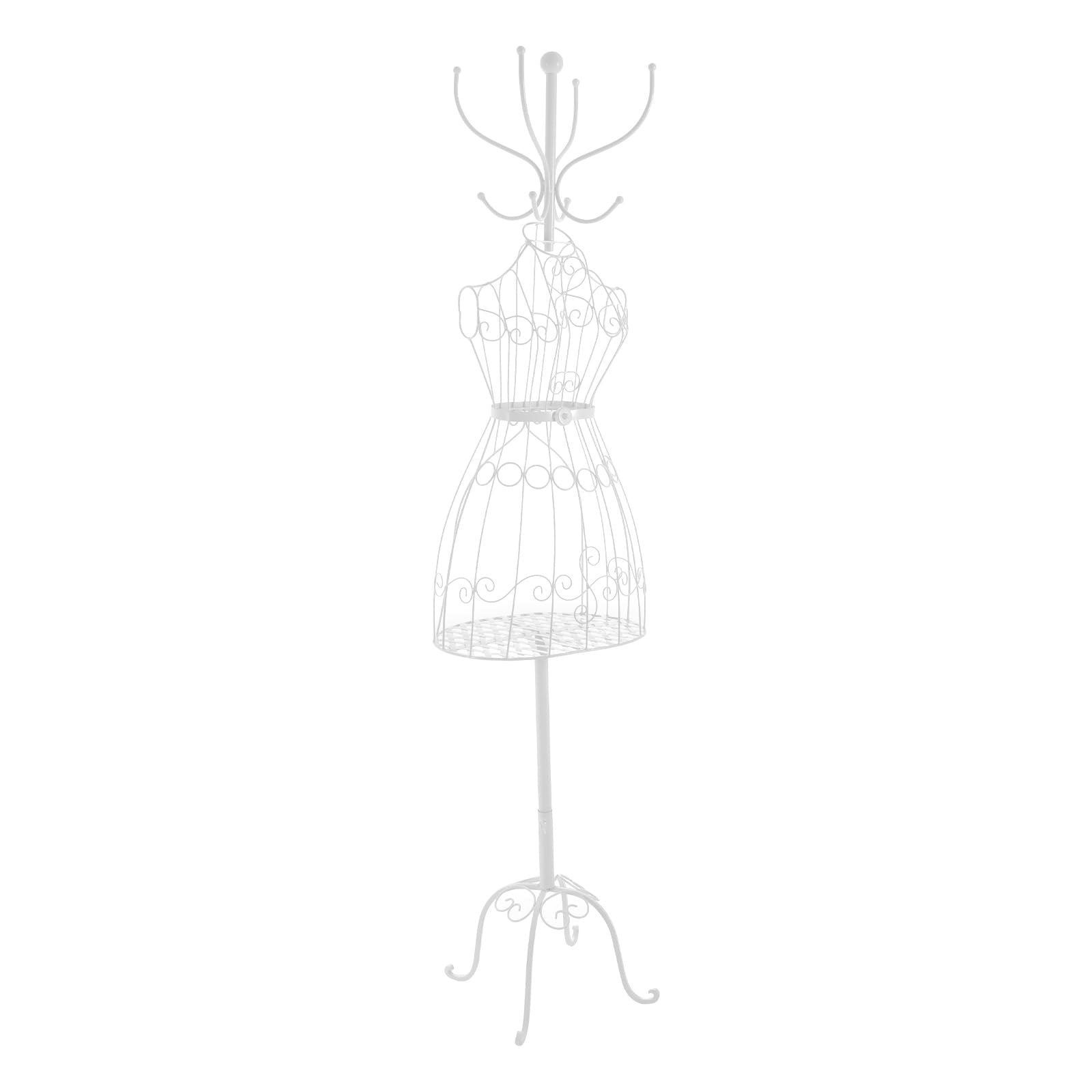 Manekin wystawowy żeński manekin krawiecki z metalu, manekin, tors, manekin na ubrania, marszczony, wysokość 175 cm, szerokość ramion 32 cm, popiersie krawieckie, wieszak na ubrania z przegródką do