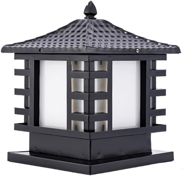 Traditional Outdoor Column Light Antique Lantern Pillar Lights Vintage Driveway Post Lantern Light 4x4 Post Lights for Garden Patio Deck Step Decor 1 Pack,Hardwired