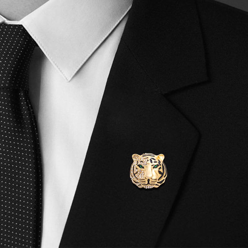 Image of Animal Brooch for Men Vintage Metal Wildlife Lapel Pin Suit Jacket Badge Fashion Accessories for Men