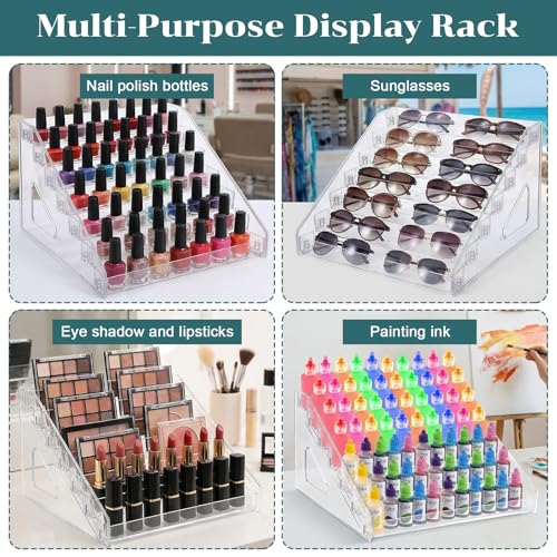 Image of 2 Pack Clear Acrylic Paints Organizer (7 Tier), Paints Bottle Organizer, Acrylic Paint Storage Organizers, Craft Paint Organizers Rack for Alcohol Inks and Food Coloring