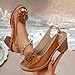 Imagen de Generisch Mujer Cómodos Zapatos Casuales Puntera Abierta Tacón Cuña Hueco Zapatillas Sandalias