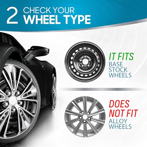 BDK 16 Inch Hubcaps Set of 4 – OEM Replacement Snap-On Wheel Rim Covers - Universal Fit Car Wheel Cover for Cars, Trucks, SUV, Vans Durable ABS Black & Silver 10-Spoke Hub-Cap Car Accessories Exterior by BDK - Image 9