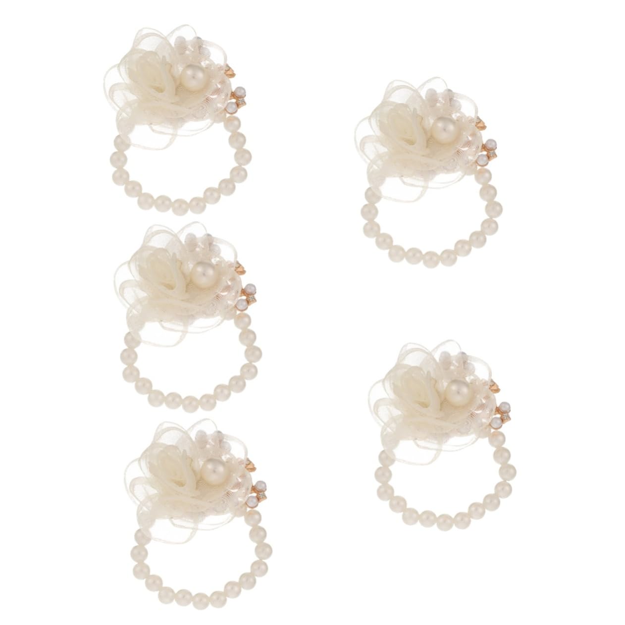 Healvian Fiore Polso Perla Addio al Nubilato Nozze impostore Fiore di Corpetto da Polso Nuziale Fiore da Polso da Sposa Braccialetto di Fiori da Sposa Fiori al Polso Fiore di Seta