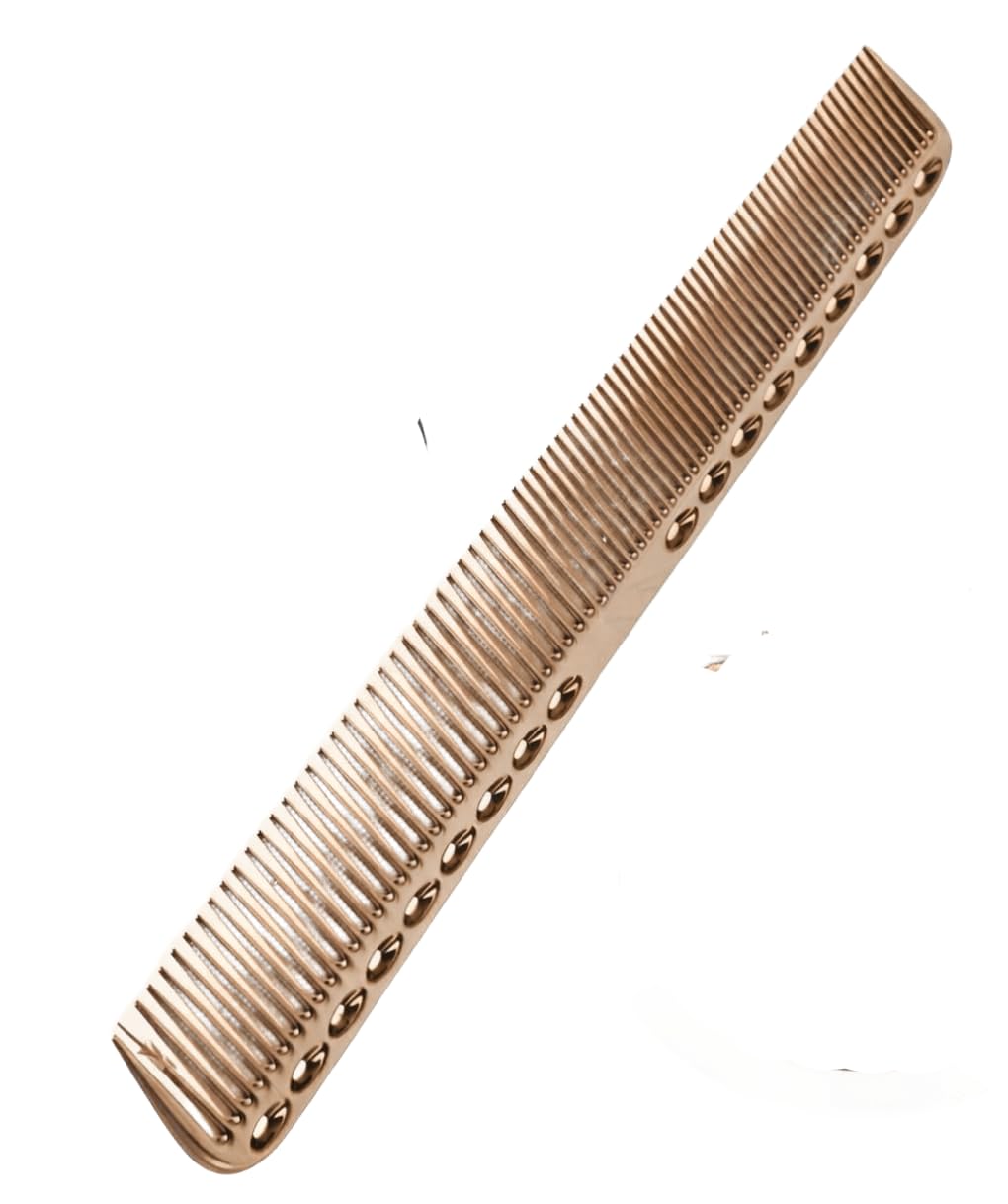 Transformacion Alüminyum Saç Kesim Tarağı, Rose Gold, 21 cm, Profesyonel Saç Şekillendirme ve Düzeltme Tarağı, Anti-Statik