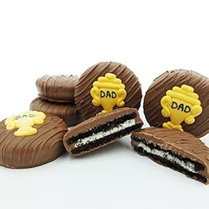 Philadelphia Candies Milk Chocolate Covered OREO Cookies, Dad Trophy Father’s Day Gift 8 oz