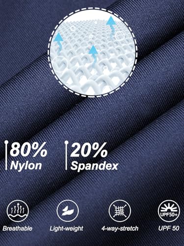 Image of Devoropa Youth Boys Swim Shorts Square Leg Swimsuit Nylon Swimming Boxer Brief UPF 50+