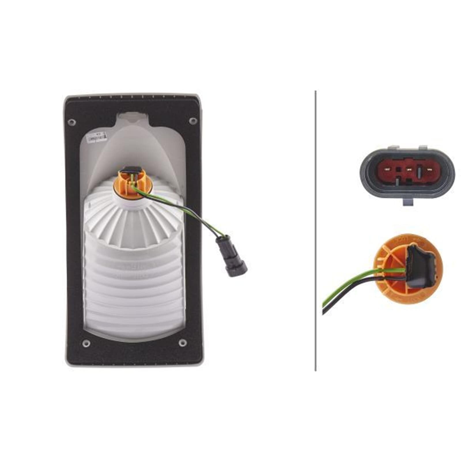 HELLA 2BA 008 805-211 Piloto intermitente - Halógena - 12V - Montaje - Color de tulipa: transparente - Conector: AMP - izquierda/derecha | 2BA 008 805-211 - Luz intermitente