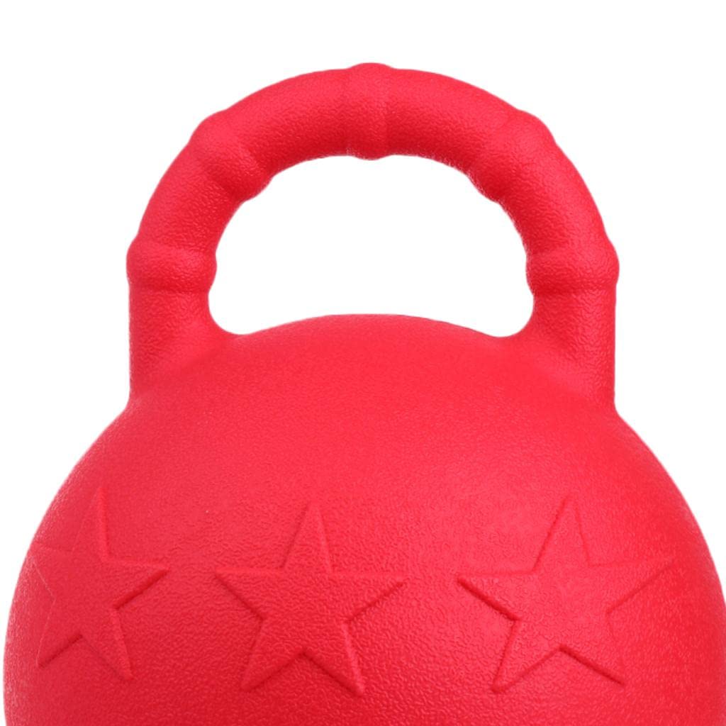 Bola de Goma Sólida Juguete de Caballo Pequeño Resistente con Asa Aroma Frutas Adecuado para Mascotas Juegos y en Animales de Granja