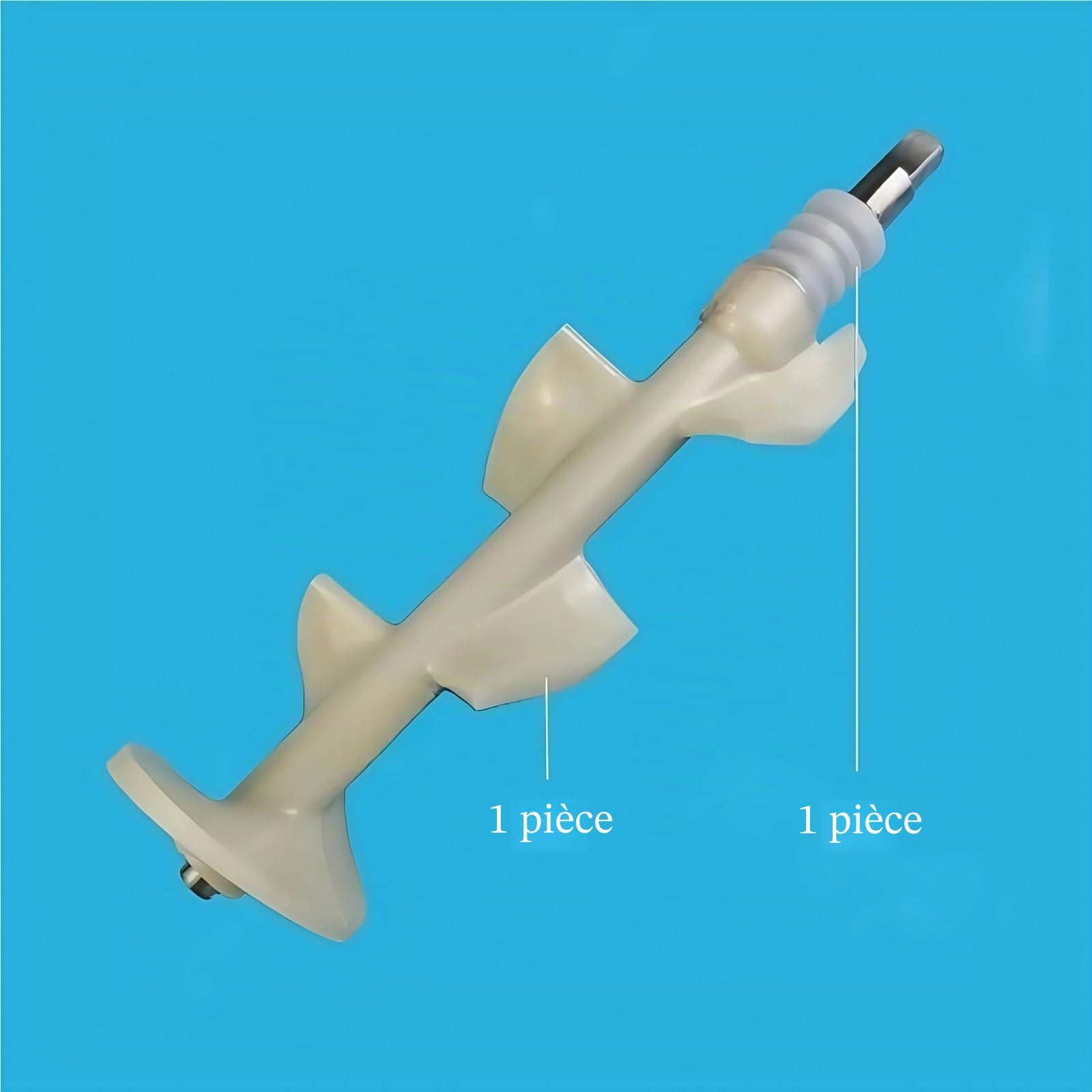 Tige de batteur de rechange for machines à glace - Compatible avec YKF, compatible avec la vis sans fin de la série VEVOR, lame de mélange en acier inoxydable, agitateur à arbre de qualité commerciale