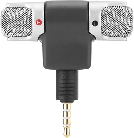 Wireless Microphone Recording 3.5mm Mini Mic Digital Stereo