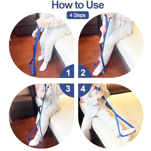 leg lifter for after hip replacement amp knee surgery recovery - rigid leg lifter with large foot loop elderly mobility aid post-surgery assist device
