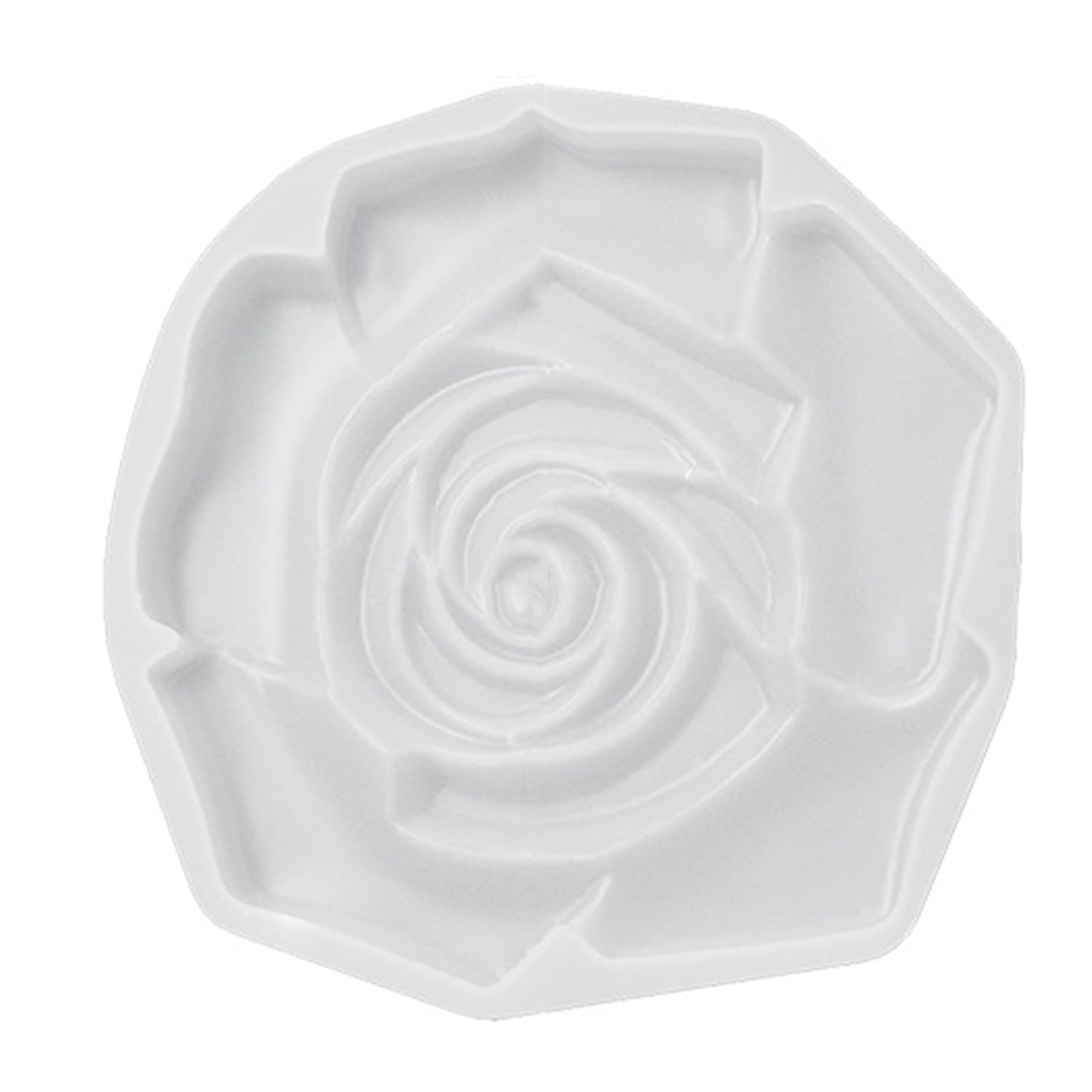 ordinarYone Tray Cup Pad Epoxy Resin Rose Shaped Mold Silicone for Hand-Making Resin Artworks