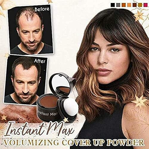 Pó para linha de cabelo, tintura de raiz de cabelo, cobertura de sombra instantânea para cabelo raiz