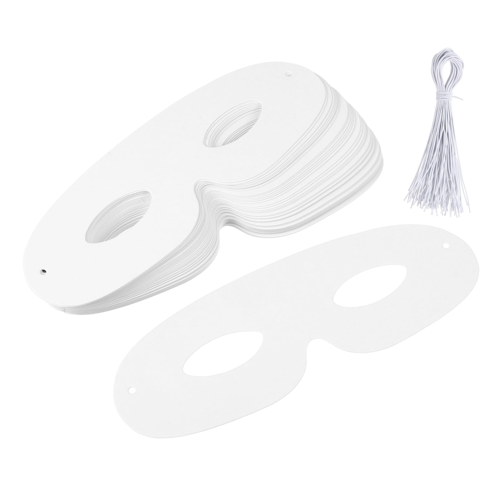CIYODO 40 Pack Diy Blank Paper Masks Carnival Masks for White Halloween Prom Masquerade